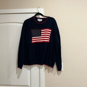 Bedford fair vintage American flag pullover knit sweater